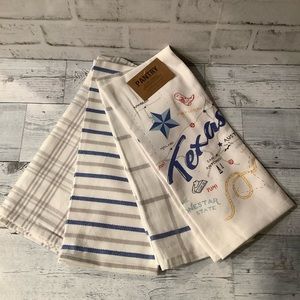Pantry Set of 4 Texas Printed Kitchen Towels
